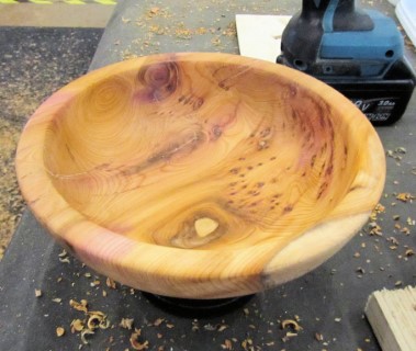 One of two bowls Keith turned